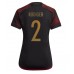 Tanie Strój piłkarski Niemcy Antonio Rudiger #2 Koszulka Wyjazdowej dla damskie MŚ 2022 Krótkie Rękawy